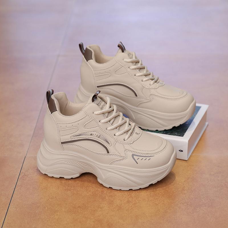 Lässige klobige Plateau-Sneaker für Damen Atmungsaktive rutschfeste Sport-Gehschuhe Leichte bequeme Trainings-Tennis-Laufschuhe für Damen