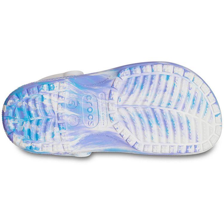Crocs Classic Clog EVA Marble Pattern Unisex Footwear White Oxygen-Blue 206867-1FK