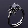 Wish personalized platinum oval blue-green-white Opal turtle opening versatile ring slightly inlaid with zircon