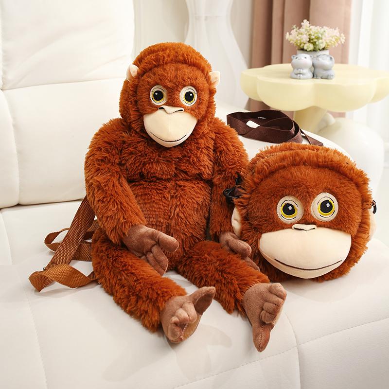 Scimmia Orangutan Giocattolo Bambola Super Morbida Peluche Borse Animali Giocattoli di Peluche Decorazione Anime Cartoni Animati Regali di Compleanno per Bambini Ragazze Cuscino