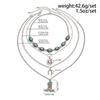 Bohemian Turquoise Chain Choker Vintage Clavicle Chain Multi Layer Necklace  Jewelry Gift