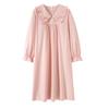 Pajamas Women's long skirts with chest pads Spring and autumn cotton long-sleeved pajamas Court style Princess style Women's maternity pajamas