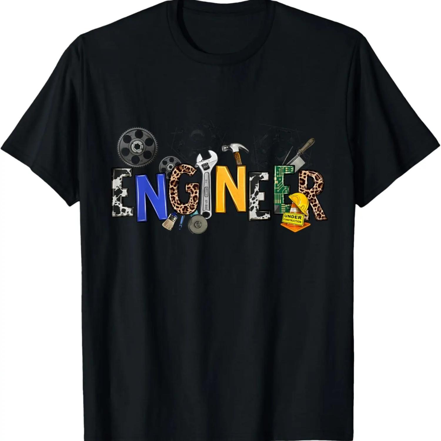 Cool Engineer Design With Engineering Tools and Gears T-Shirt XXXXXL чёрный