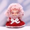 17CM Doll Clothes: Guangzhiyuan Series Plaid Skirt with Bow & Flower for Plush Dolls