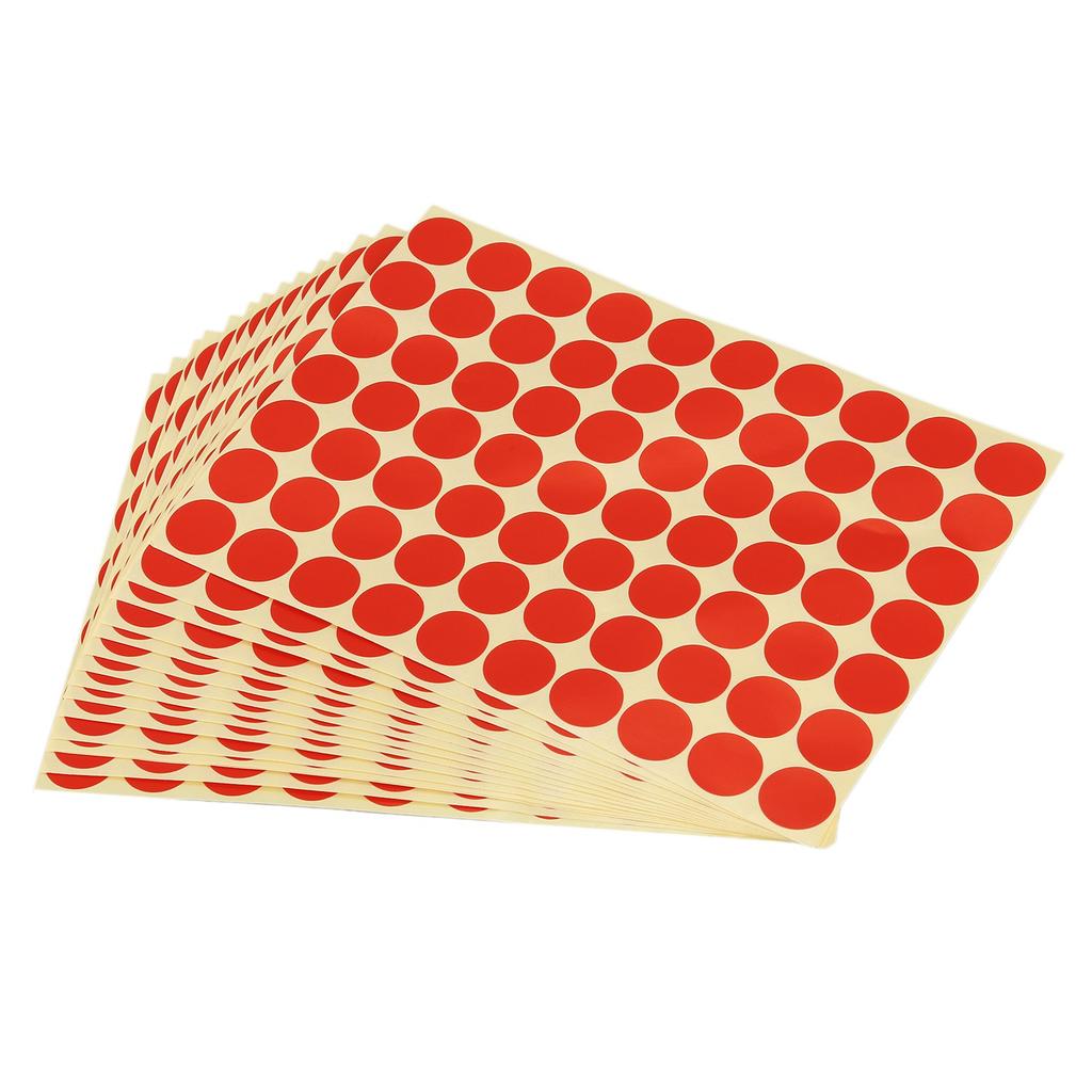 BHBL 19mm Circles Round Code Stickers Self Adhesive Sticky Labels Red