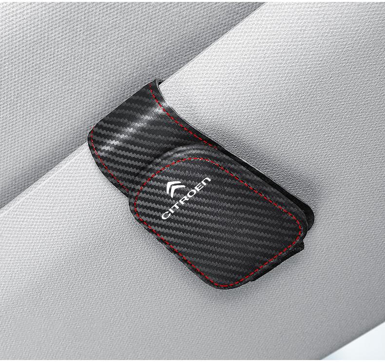 Car Interior Sun Visor Eyeglasses Holder Sunglasses Clip For Citroen C4 C6 C3 C2 C1 2CV VTS DS3 DS4 DS5 RD3 Cross Berlingo Xsara