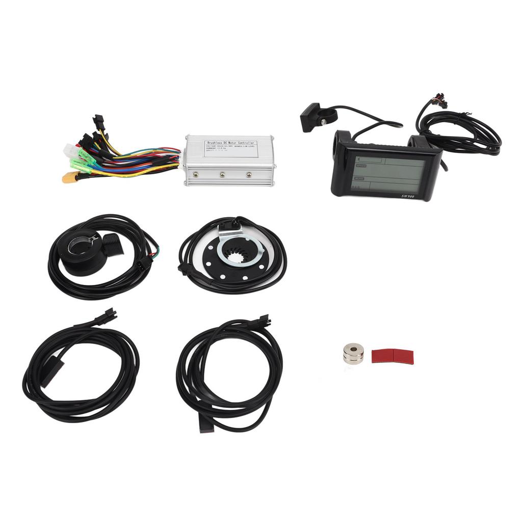 Electric Bike Conversion Kit 17A Controller SW900 Panel 130X Thumb Throttle Power Off Sensor for