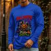 Men's Halloween Long Sleeve Neck Casual T-Shirt for Holiday Party