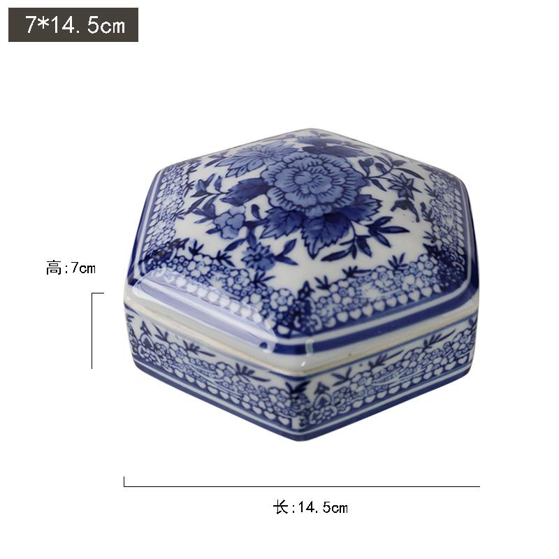 

Jingdezhen Blue and White Porcelain Ceramic Vase Ornament - Antique Style Decor for Homestay Living Room, Model House & Sales