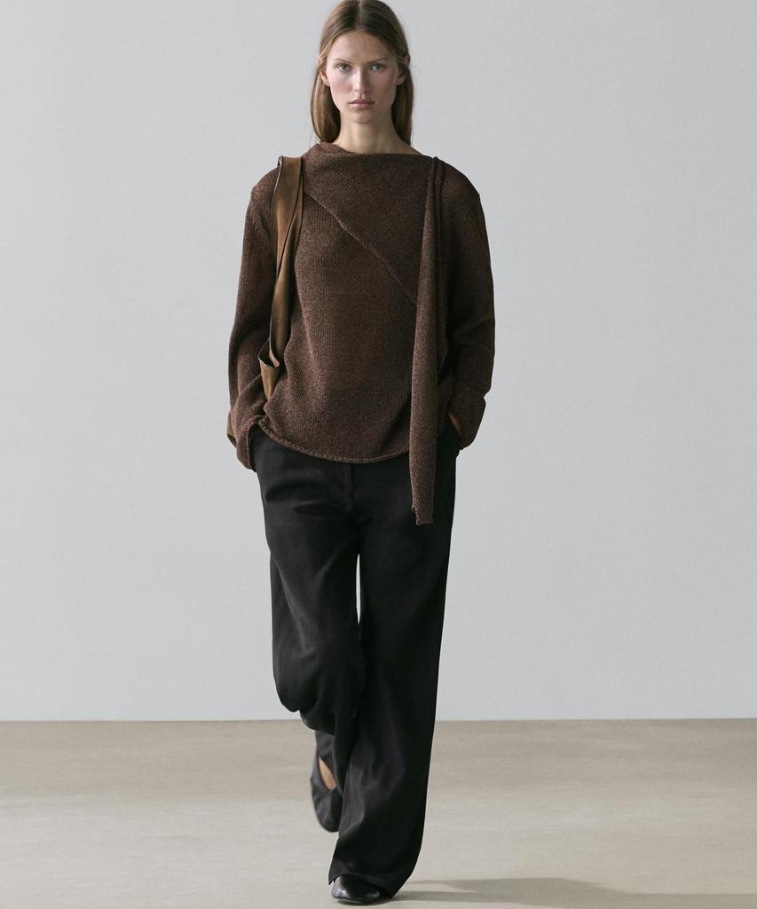 Masimodutti Cotton Blend Knit Cape