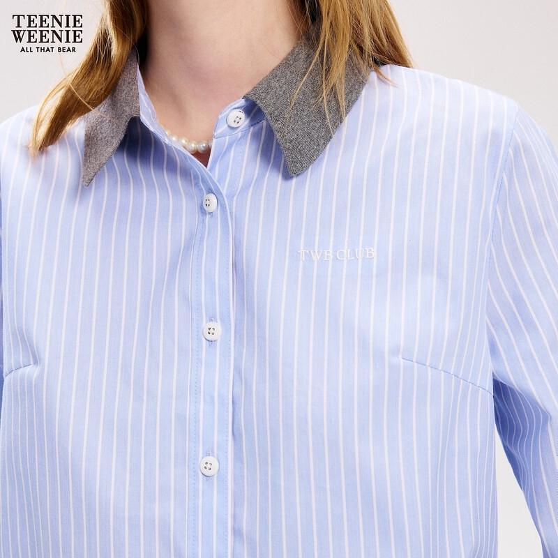 Teenie Weenie Women's Contrast Lapel Shirt
