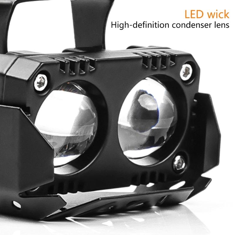 Multiple Mount LED Motorcycle Light High Brightness White Yellow Beam Shockproof Housing For Nighttime Road Illumination