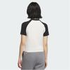 Adidas Graphic Raglan T-Shirt Women Tops Han-Jade-White Black KC0973