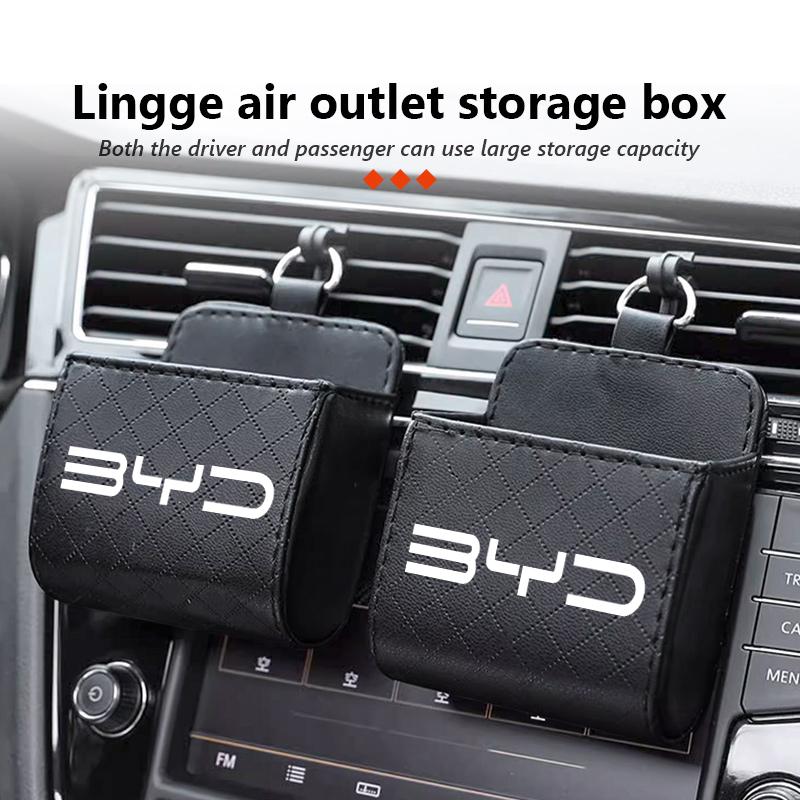 Car Interior Air Vent Storage Box Mini Phone Waste Storage Case For BYD Song Tang Dmi Qing Yuan Plus Atto 3 Act 3 E6 Ev Qin Pro s4