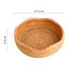 Handwoven Storage Basket Rattan Storage Tray Bread Fruit Breakfast Tea Picnic Cake Snacks Basket Rattan Kitchen Storage Basket