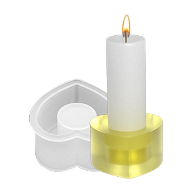 Geometric Heart Star Candle Holder Mold Epoxy Resin Casting Mold DIY Decoration