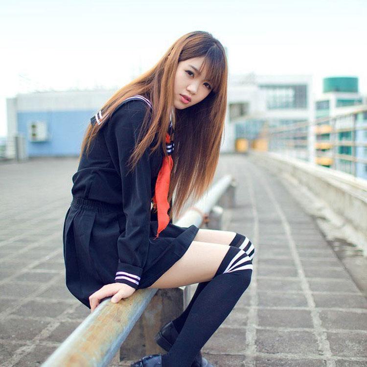 Anime Cosplay Hell Girl Enma Ai Sailor Costumes Sets for Girls School JK Uniform Twinset Costume Women Suit Preppy Sweater Skirt Clothes College