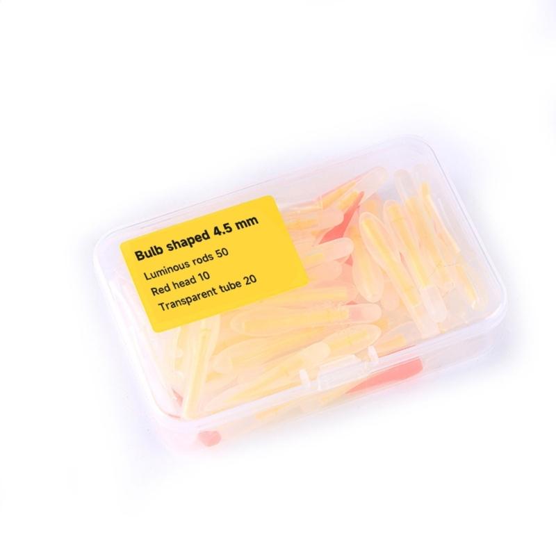 50Pcs Night Fishing Glow Stick Green Fluorescent Light Rod High Brightness Fishing Lightsticks Fits Most Float Types