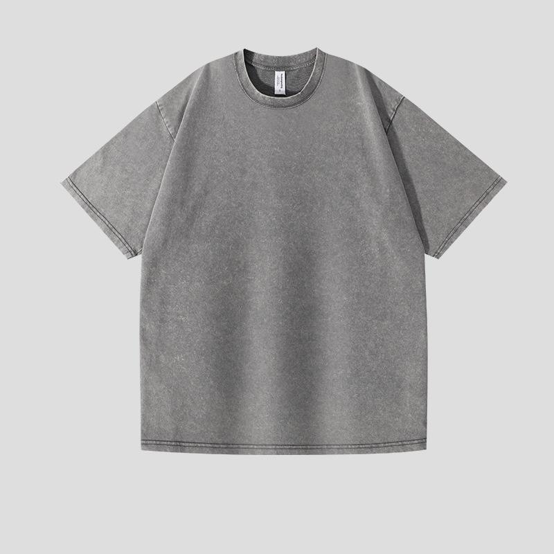 Summer Washed Vintage T-Shirts Street Hip Hop Retro Punk TShirt Women Harajuku Casual Cotton Short Sleeve Wash Top