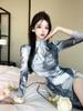 2025 Modern Chinese Qipao: Elegant Slim-Fit High Slit Dress for Summer & Autumn