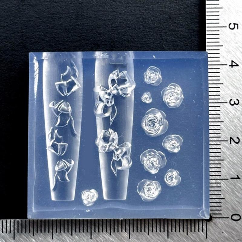 Flexible Silicone Crafting Mould With 3D Embossed Pattern For Nail Art Accessories And Resin Jewelry