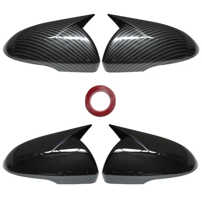For Kia Optima K5 2016- Car Sticker Rearview Side Mirror Cover Wing Cap Exterior Door Rear View Case Trim Carbon Fiber Look