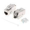 Jack Keystone Cat6A Cat7 Tipo Sin Herramientas Rj45 Stp Cat7 Módulo de Aleación de Zinc Adaptador Acoplador Para 22 A 26 Awg