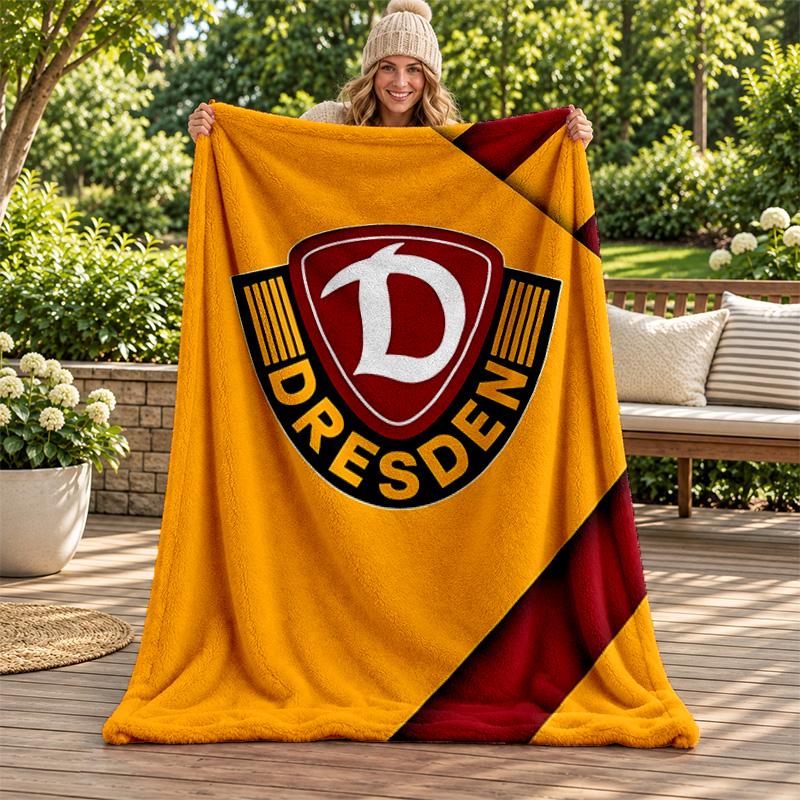 Dynamo Dresden Blanket Flannel Blanket Soft Cozy Plush Throw for Sofa Bed Lightweight Home Decoration Gifts for Christmas Various Holidays