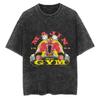 Majin Buu Gym T Shirt Dragon Ball Z Men Bodybuilding Fitness Acid Wash Oversized Cotton Workout Lifting Anime Tees