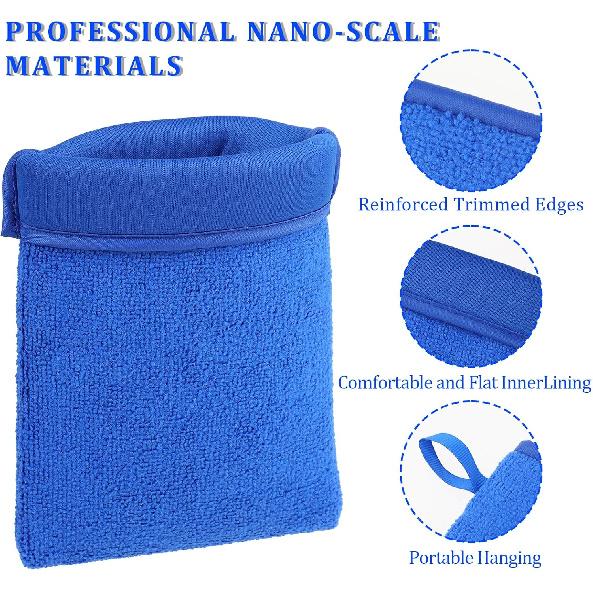 Giantree Clay Mitt - Auto Detailing Microfiber Clay Bar, Medium Grade, Blue