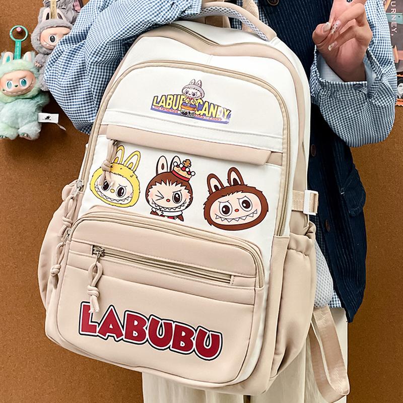 LABUBU Rucksack Schultasche Rucksack Kindertasche LABUBU Grundschulrucksack Mädchen Junge Schulrucksack 6 Farben