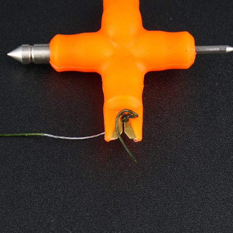 Kaprařský 4 v 1 Odizolovač potažené šňůry Nástroj na vázání montáží Stahovák Vazač vlasce Víceúčelový přenosný Nástroj na vázání uzlů Rybářské příslušenství