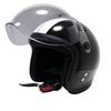 Motorcycle Jet Helmet with Bubble Shield SG Mark One Size Fits [B&B] (Standard Equipment), Certified, Black/White, All, BB-004