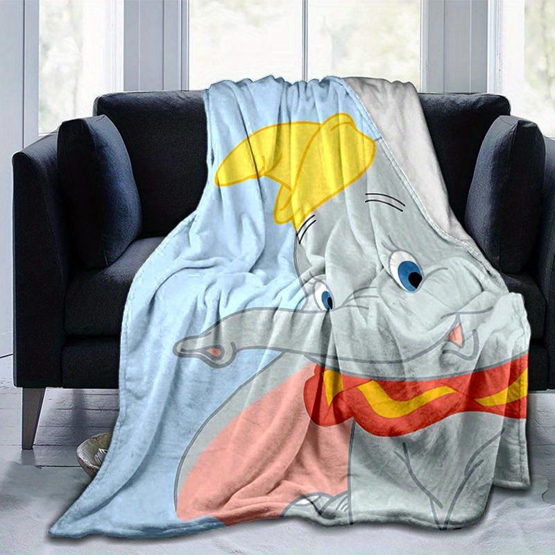 1pc Dumbo Elephant Blanket Cute Cartoon Dumbo Stuffed Animal Soft Blankets for Friends Perfect Gift for Birthday, Christmas, Easter
