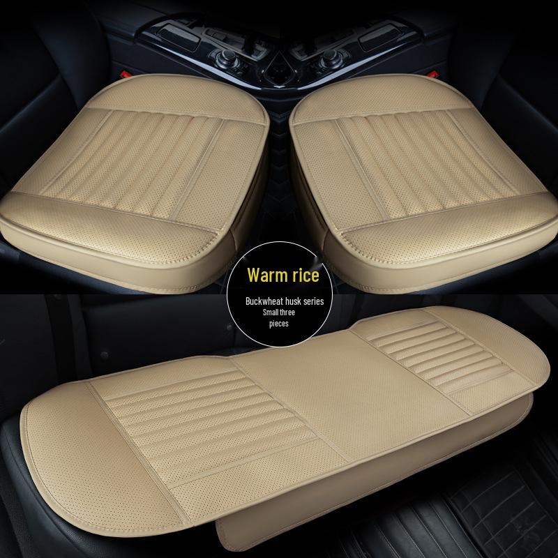 Almofada de Assento de Carro Perfurada em Couro Integral para Todas as Estações - Compatível com Rav4, Corolla, Hilux, CRV, F150.