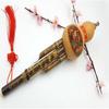 Chiński ręcznie robiony Hulusi bambusowa tykwa dyniowy flet etniczny Instrument muzyczny dla początkujących melomanów z pudło do pakowania