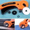 Rotary Cutter Set - 45mm Fabric Cutter, Replacement Blades Ergonomic Rotary Fabric & Squeeze Trigger for Quilting Sewing Crafts