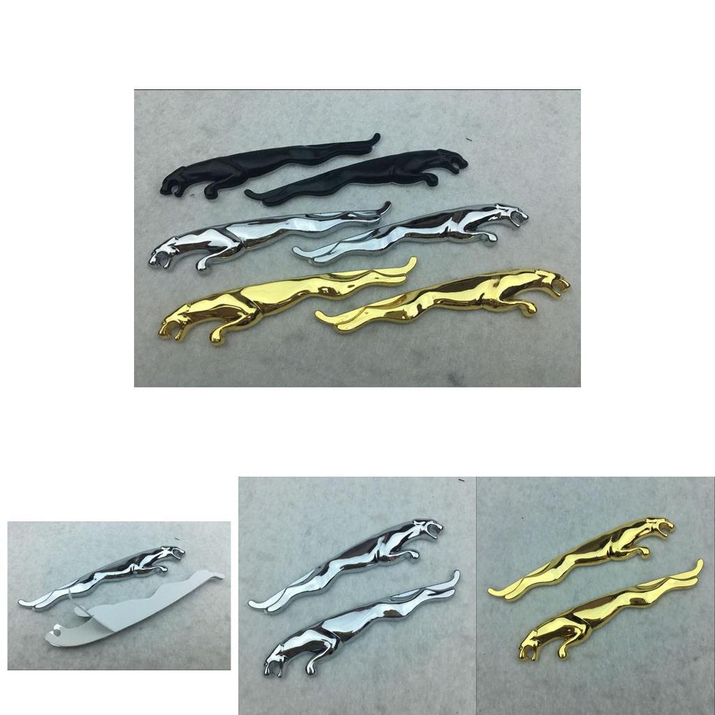 2 szt. Metalowe Emblematy 3D Jaguar Naklejki Zestaw Dla Modeli Xjs Xj6 Xk8 Xf I E Type