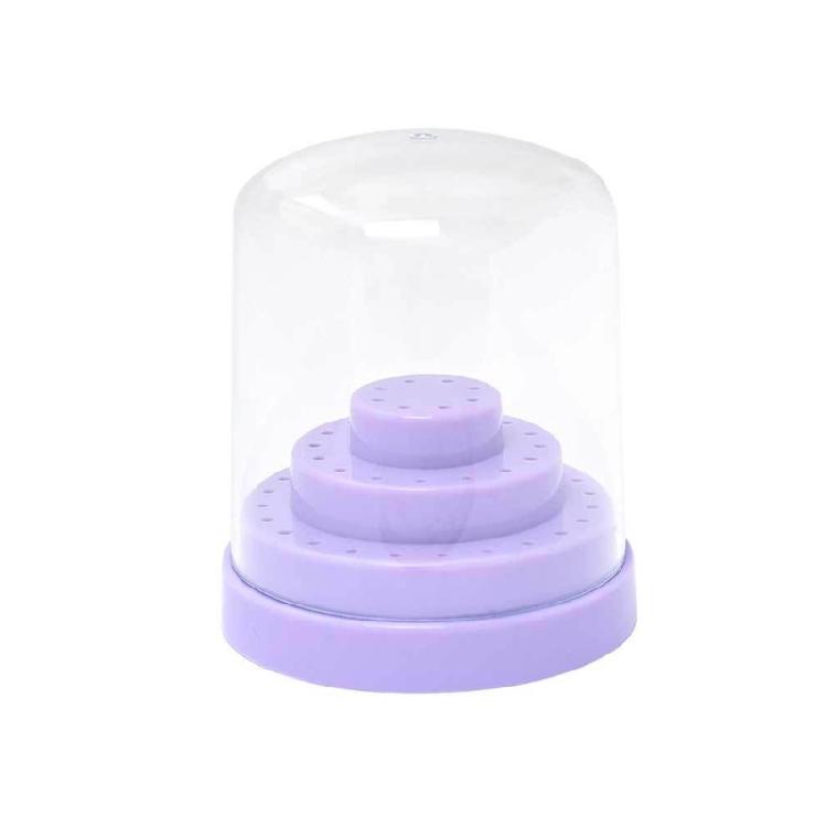 Sturdy ABS Nail Drill Bit Holder 48 Hole Organizer Box For Salon Professionals