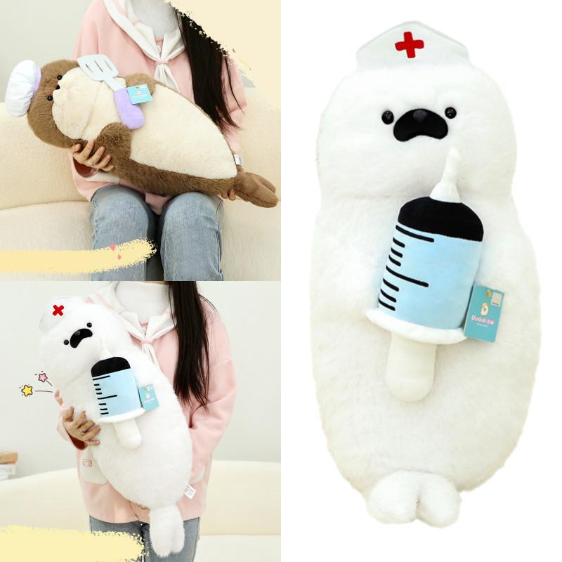 Seal Toy Plush Chef Nurse Painter Sea Sloth Stuffed Animal Doll Decor Cartoon