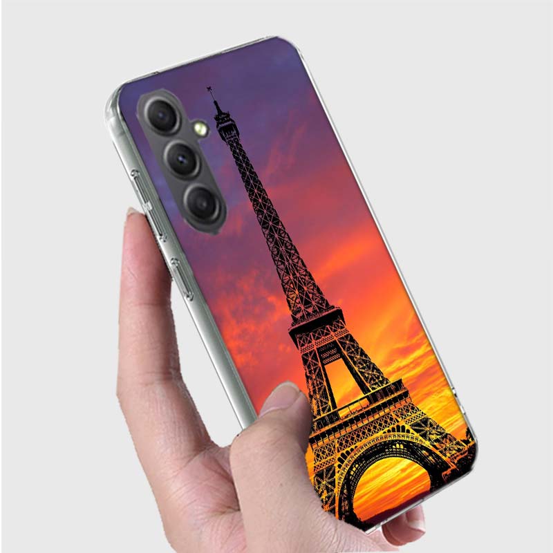 Eiffel Tower Art Phone Case for Samsung A16 A26 A36 A56 A17 A37 A57 A07 A06 A02S A03 A04S A05S Galaxy Note 20 10 A50S A71 A51 A3
