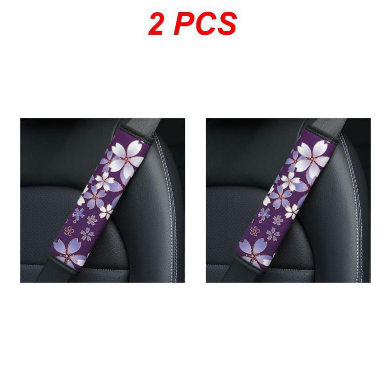 1/2PCS 6.5X23cm Car Truck Universal Safety Belt Covers Car Seat Shoulder Strap Pad Cushion Protection Flower Padding Auto