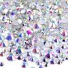 XIULI Colored Rhinestones for DIY Nail Decor and Clothing High 1440 Pieces Sizes Use, Light-Receiving, Approx. (Mixed SS3-20) (White AB)
