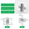 1pc Concealed Hidden Hinge Stainless Steel Door Hinge Multiple Uses Cross Hinges  for Cabinet Door