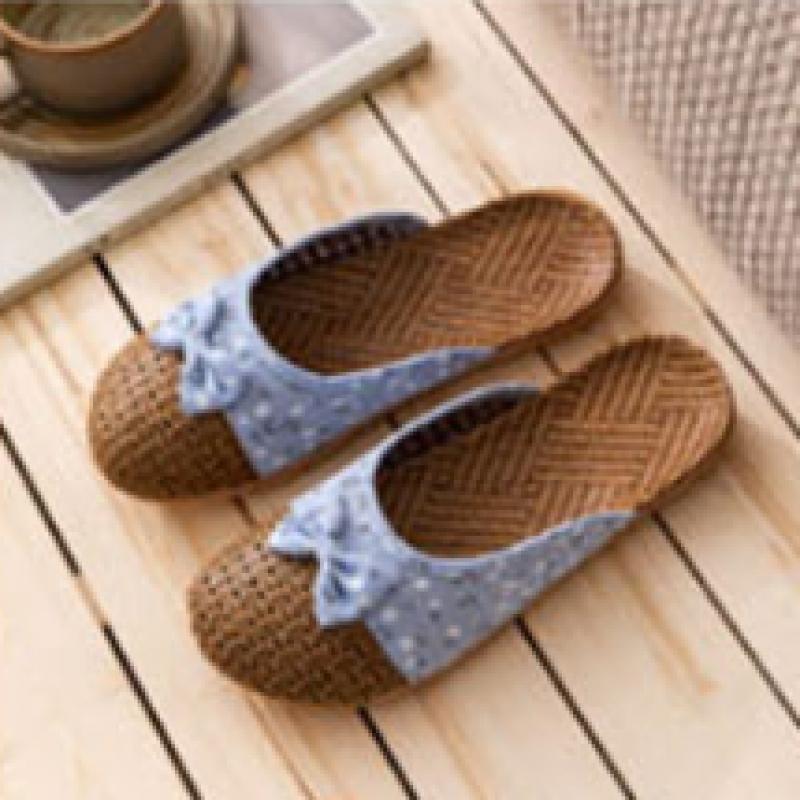 [Shop  ] Women S Summer Flower Ribbon Rattan meSh Indoor And Outdoor SlipperS Won wSe Wfi24l9