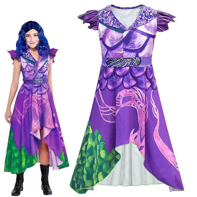 Costum Encantator Mal Cosplay Descendants 3 Pentru Fete Perfect Pentru Distracție de Halloween