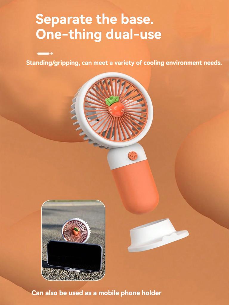 Mobile phone stand Small fan Handheld usb charging mini fruit portable office student electric fan