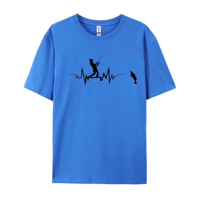 Fishing Heartbeat Cool TShirt Casual Tops Shirts Printed T Shirts Oversized Tshirts Graphic T Shirts