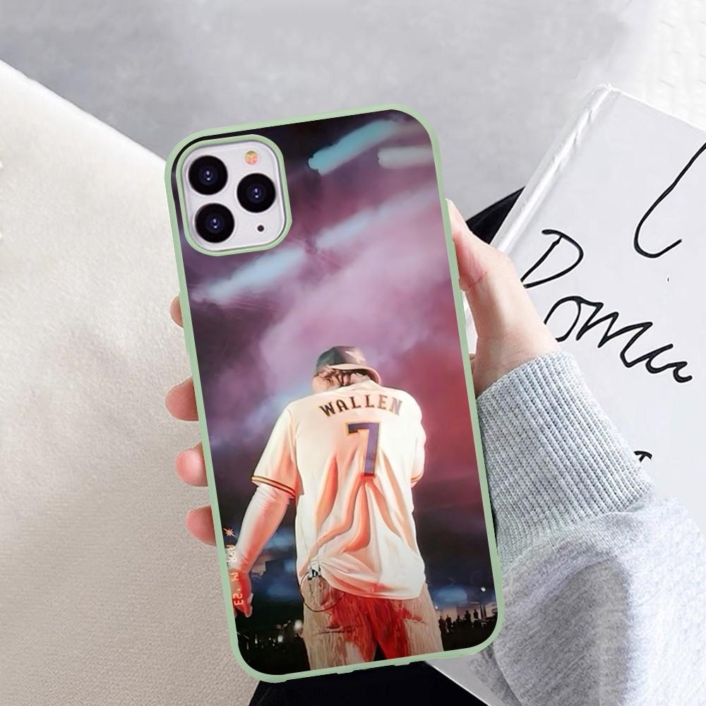 

M-Morgan Wallen Phone Case for iPhone 14 11 12 13 Mini Pro Xs Max 8 7 6 6S Plus X XR Solid Candy Color Case iphone 7 or 8