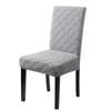 Solid Color Peach Jacquard Middle Back Chair Cover Elastic All-inclusive Backrest Chair Cover Dustproof and Non-slip Dining Chair Cover